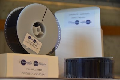 35-mm films ready to be archived